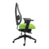 tCentric Hybrid Ergonomic Chair with Black Frame , Mesh back, Upholstered seat with Open House 2334 - 2087 Green Apple, side view