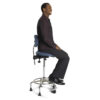 3-in-1 Sit-stand Stool Chrome Base - Standard Blue Seat - Sitting Position