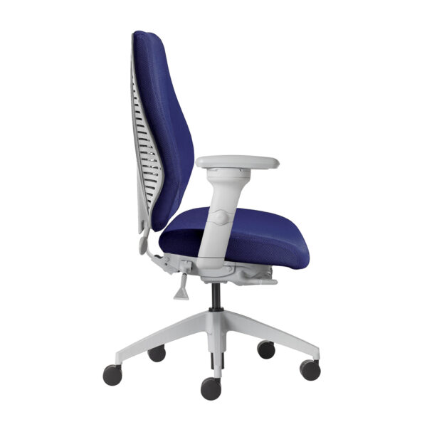 airCentric 2 Ergonomic Chair with Light Gray Frame and Air Knit 308 Navy Upholstery, side view