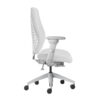 airCentric 2 Ergonomic Chair with Light Gray Frame and Air Knit 61 White Upholstery, side view