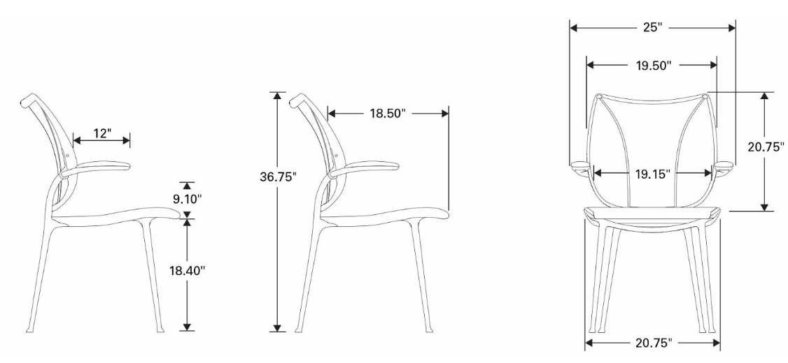 Humanscale Liberty Side Chair Specs