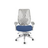 tCentric Hybrid Light Gray Frame with 2085 Thistle Seat Color No Headrest, front view