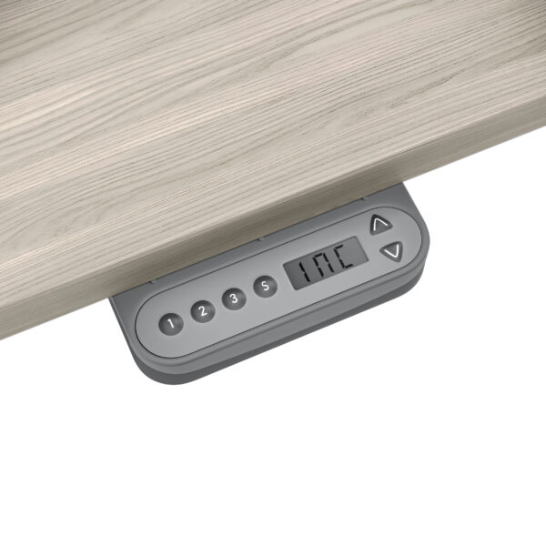 height adjustable desk silver 34