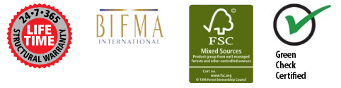 LIFETIME STRUCTURAL WARRANTY, BIFMA INTERNATIONAL, FSC, Green Check Certified LIFETIME STRUCTURAL WARRANTY, BIFMA INTERNATIONAL, FSC, Green Check Certified