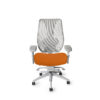 tCentric Hybrid Light Gray Frame with 2020 Amber Seat Color No Headrest, front view