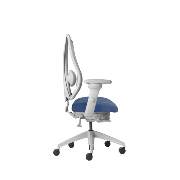 tCentric Hybrid Light Gray Frame with 2085 Thistle Seat Color No Headrest, side view