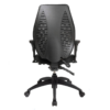 Rear view of airCentric2 ergonomic chair in all black, featuring airflow comfort
