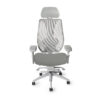 Light gray finish on tCentric Hybrid mesh ergonomic chair with headrest