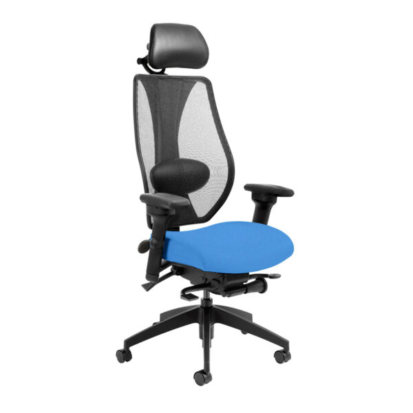 tCentric Hybrid™ Mesh/Upholstered Ergonomic Chair with Black Frame by ErgoCentric*