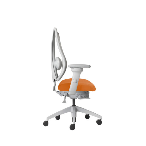 Side shot of tCentric chair from Applied Ergonomics featuring Amber upholstery