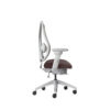 Side view of tCentric Hybrid chair with light gray frame and Coffee Bean upholstery