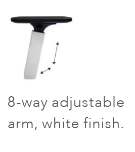 Extra-Height-Adjustable-Arm,-White---52A