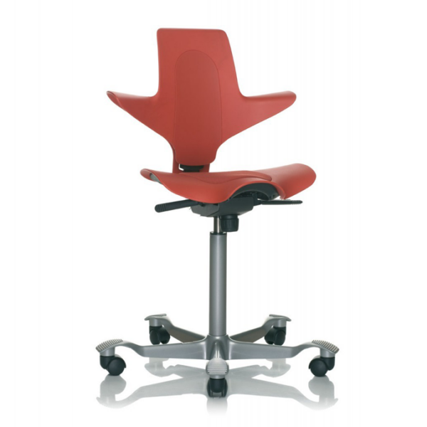 Front shot of HAG Capisco Puls Saddle Seat in Red