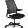 Side view of Smart Ocean ergonomic chair in black