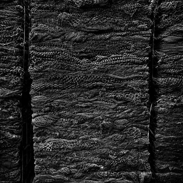 Extreme closeup of recycled materials used in Smart Ocean ergonomic chairs