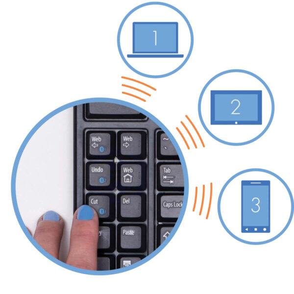 Kinesis Freestyle2 Blue for PC Multichannel Bluetooth Keyboard