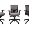 Front, rear, and side views of RFM Evolve task chair from Applied Ergonomics