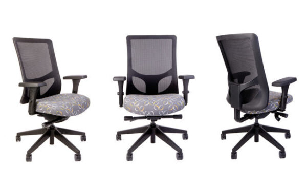 3 views of RFM Evolve high-back task chair