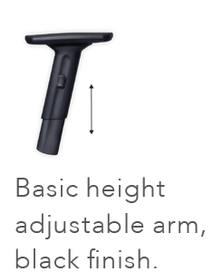 Standard-Height-Adjustable-Arm,-Black---38A