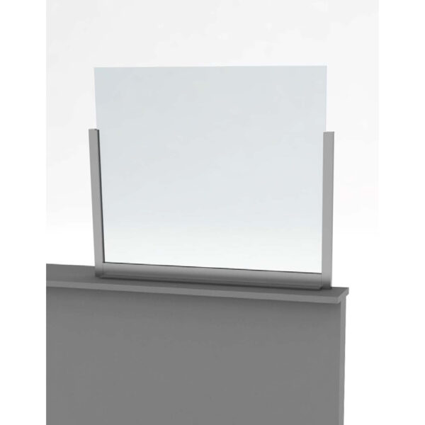 Closeup of Worksafe visitor shield to keep office employees safe