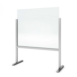 Front view of Worksafe movable barrier for germ protection from Applied Ergo