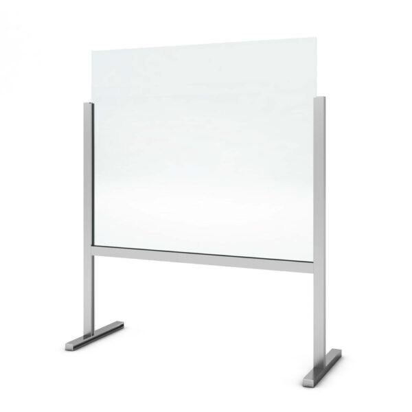 Front view of Worksafe movable barrier for germ protection from Applied Ergo