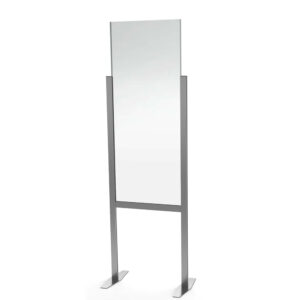 View of Worksafe freestanding weighted protective office screen