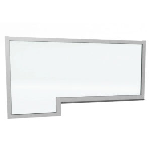 Side view of safety workstation and benching divider from Applied Ergo