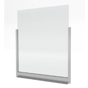 Close view of Worksafe fixed visitor shield to improve office safety