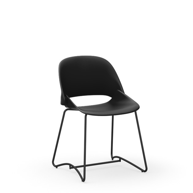 Side-Chair,-Black-Plastic-Seat-and-Metal-Legs