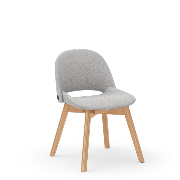 Side-Chair,-Light-Grey-Upholstered-Seat-and-Wood-Legs